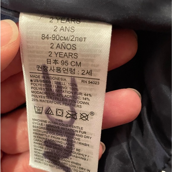 Navy puffer with silver metallic stars - Picture 6 of 7